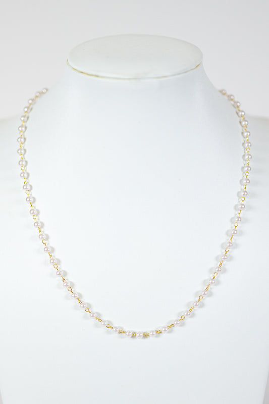 Dainty Pearl Gold Dipped Necklace