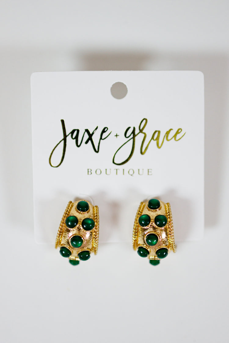 Dotted Antique Bold Hoops