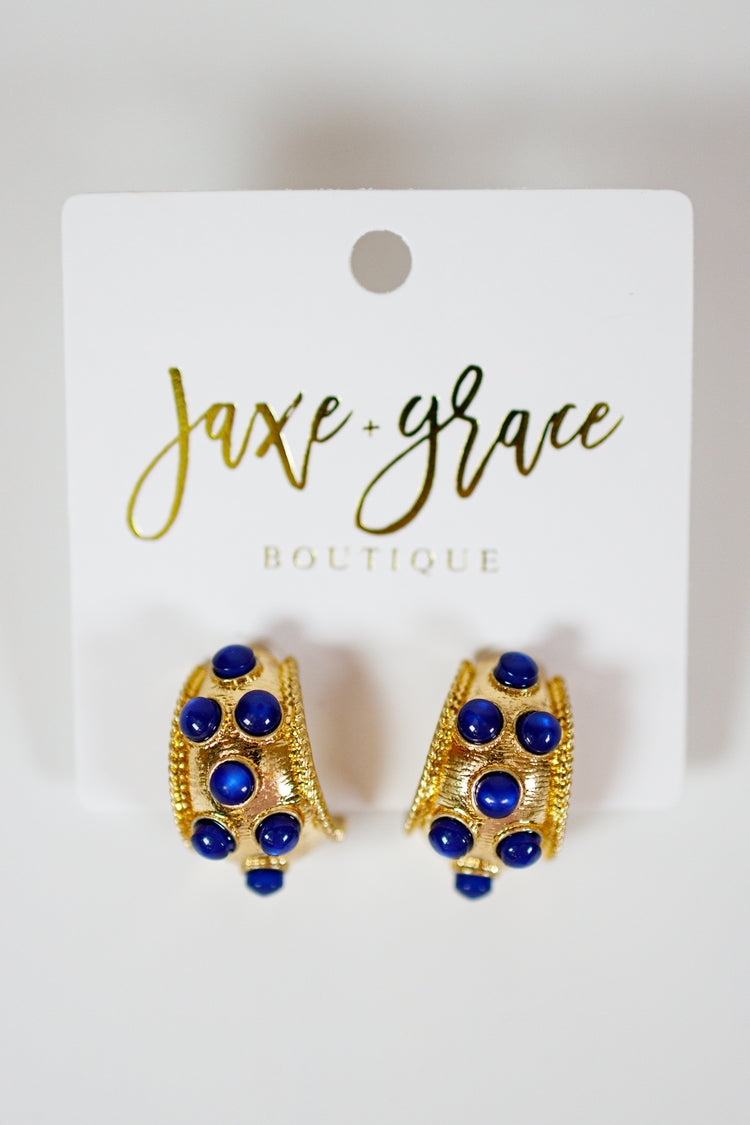 Dotted Antique Bold Hoops