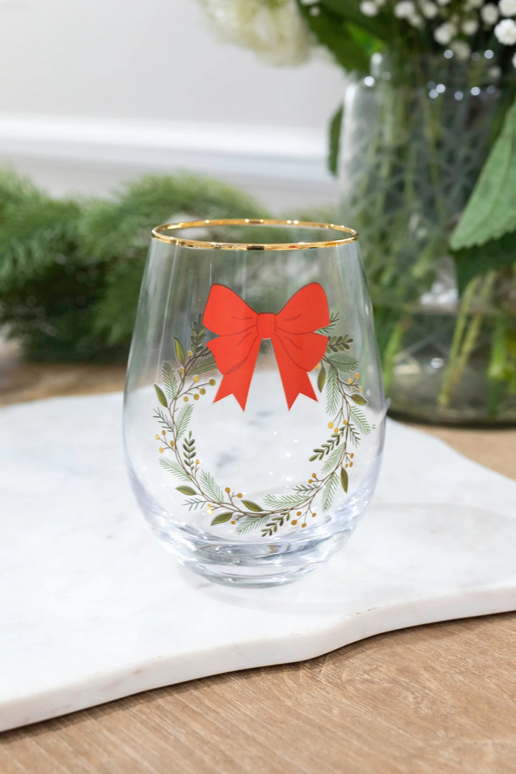 MS Holiday Stemless Wine Glass, VARIOUS