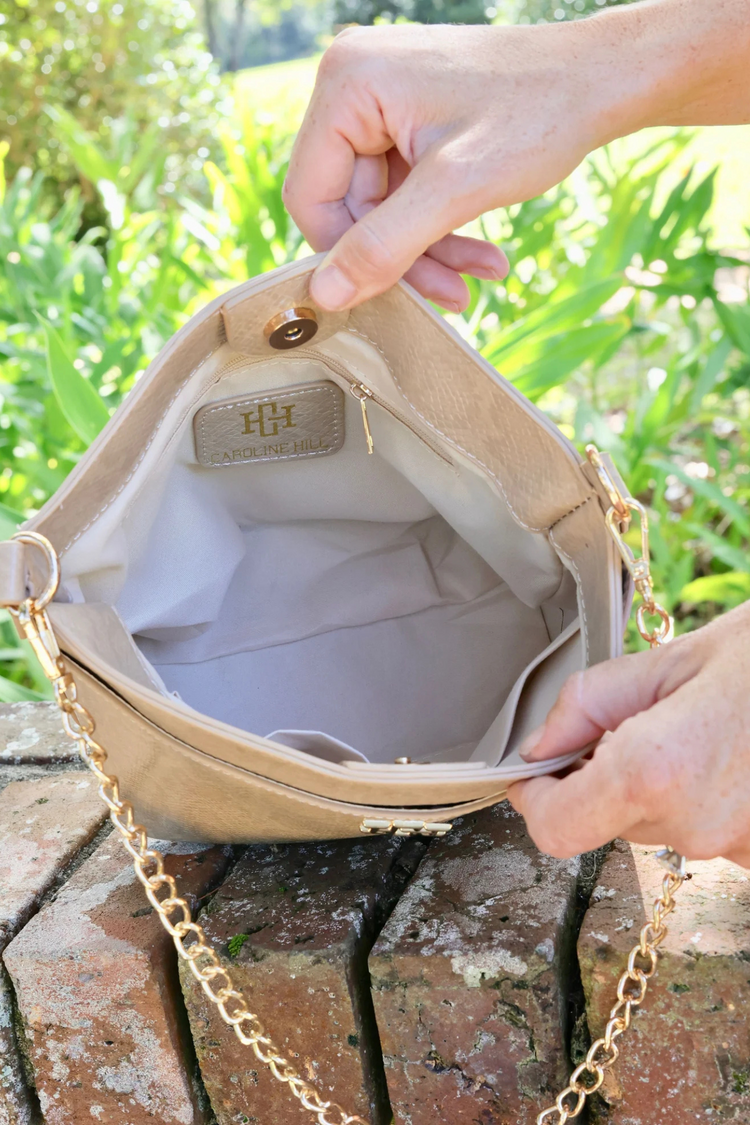 Caroline Hill - Taupe Brielle Bucket Bag