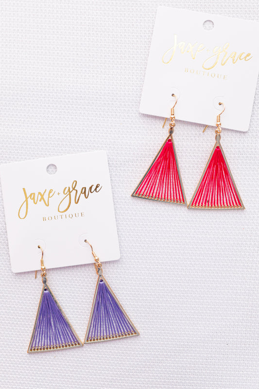 Thread Triangle Earrings, VARIOUS