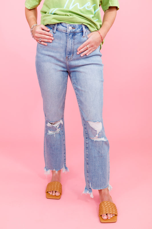 VERVET High Rise Crop Flare Jeans, REG + CURVY